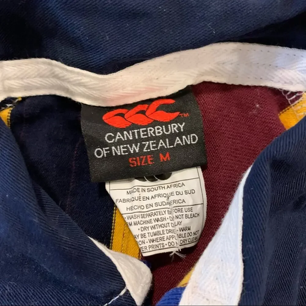 Vintage Canterbury New Zealand Striped Rugby Shirt Medium - Picture 6 of 7